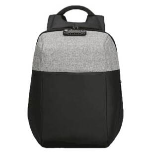 Batoh na notebook 15,6", NB008, černo-šedý z polyesteru/polyethylenu/nylonu, není snadné vykrást