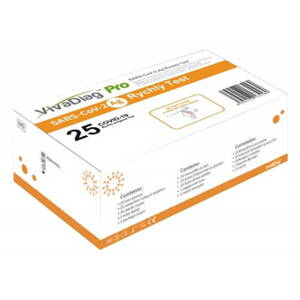 Antigenní testy SARS-CoV-2 Ag Rapid Test, 25 ks v balení, výtěr z přední části nosu, VivaDiag