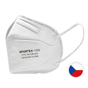 Nano respirátor, FFP2, bílý, 5-vrstvý, univerzální, 5ks, Spurtex