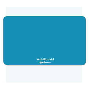 Podložka pod myš, Polyprolylen, modrá, 24x19cm, 0.4mm, Logo, antimikrobiální