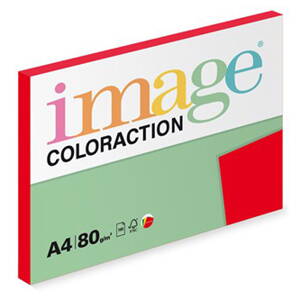 Xerografický papír Coloraction, Chile, A4, 80 g/m2, tmavě červený, 100 listů, vhodný pro inkoustový tisk