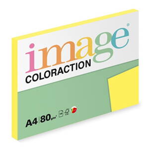 Xerografický papír Coloraction, Canary, A4, 80 g/m2, středně žlutý, 100 listů, vhodný pro inkoustový tisk