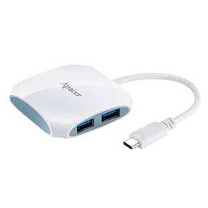 USB (3.1), USB typ C hub 4-port, AP350, bílý, Apacer