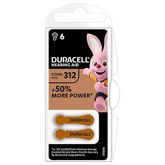 Baterie zinkovzdušná, do naslouchadel, Duracell, blistr, 6-pack, 42433