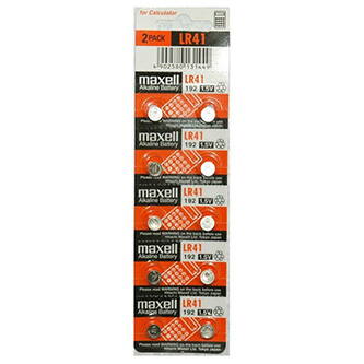 Baterie alkalická, LR41, AG3, 1.5V, Maxell, blistr, 10-pack
