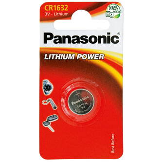 Baterie lithiová, CR1632, 3V, Panasonic, blistr, 1-pack