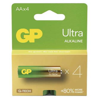 Baterie alkalická, AA, 1.5V, GP, blistr, 4-pack, ULTRA