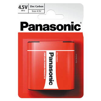 Baterie zinkouhlíková, 3R12, 4.5V, Panasonic, blistr, 1-pack