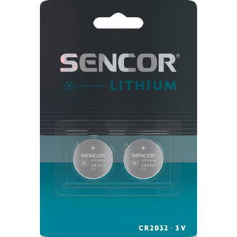 Baterie lithiové, CR2032, 3V, Sencor, blistr, 2-pack