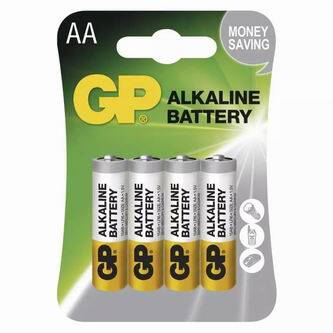Baterie alkalická, AA, 1.5V, GP, blistr, 4-pack, Alkaline