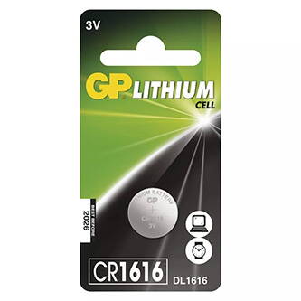 Baterie lithiová, CR1616, 3V, GP, blistr, 1-pack