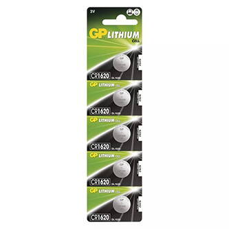 Baterie lithiová, CR1620, CR1620, 3V, GP, blistr, 5-pack