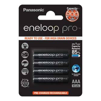 Přednabité baterie, AAA, 1.2V, 950 mAh, Panasonic-Eneloop, blistr, 4-pack, cena za 4 ks