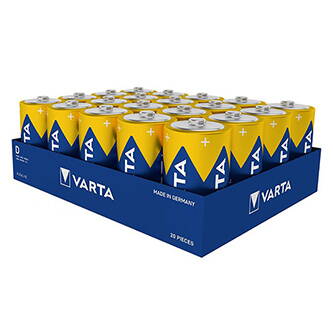 Baterie alkalická, D (LR20), D, 1.5V, Varta, fólie3, 20-pack, VAR-LR20IND, Industrial Pro