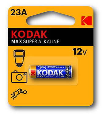 Baterie jednorázová alkalická, speciální, A23, 12V, Kodak, blistr, 1-pack, KOD-23A, alkalická