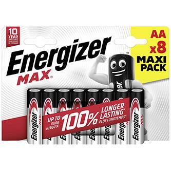 ENERGIZER MAX Jednorázová alkalická baterie AA, 8-pack
