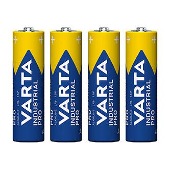 Baterie alkalická, AA (LR6), AA, 1.5V, Varta, fólie, 4-pack, VAR-LR6IND, Industrial Pro