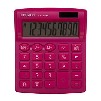 Citizen kalkulačka SDC810NRPKE, růžová, stolní, desetimístná, duální napájení