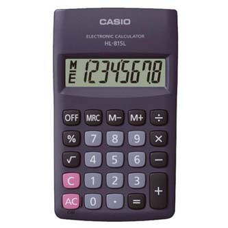 Casio Kalkulačka HL 815L BK, černá, kapesní, osmimístná