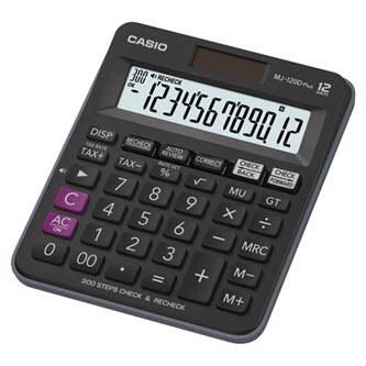 Casio Kalkulačka MJ 120 D PLUS, černá, stolní