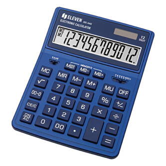 Eleven Kalkulačka SDC444XRNVE, modrá, stolní, dvanáctimístná