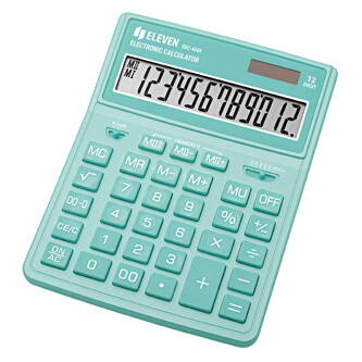Eleven Kalkulačka SDC444XRGNE, zelená, stolní, dvanáctimístná, duální napájení