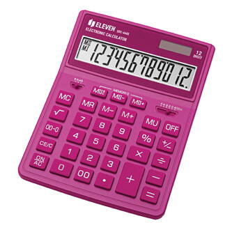 Eleven Kalkulačka SDC444XRPKE, růžová, stolní, dvanáctimístná, duální napájení