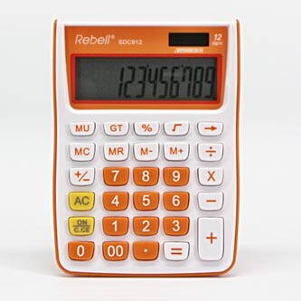 Rebell Kalkulačka RE-SDC912OR BX, oranžová, stolní, dvanáctimístná