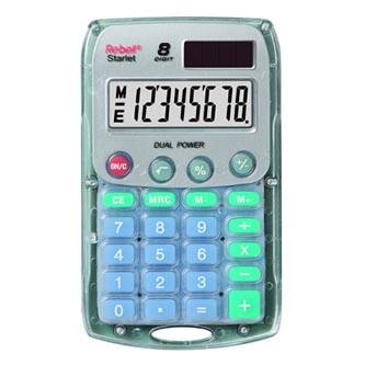 Rebell Kalkulačka RE-STARLET BX, transparentní, kapesní, osmimístná Rebell Kalkulačka RE-STARLET BX, transparentní, kapesní, osmimístná