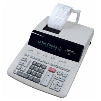 Sharp Kalkulačka CS-2635RHGYSE, bílá, stolní s tiskem, dvanáctimístná