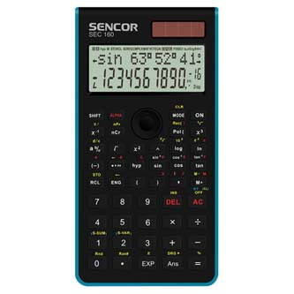 Sencor Kalkulačka SEC 160 BU, modrá, školní, dvanáctimístná