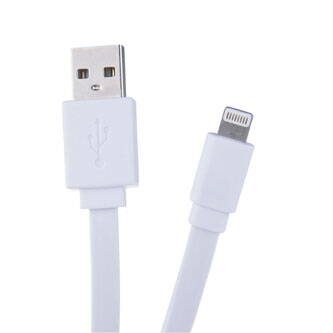 Kabel USB (2.0), USB A M- Apple Lightning M, 1.2m, plochý, bílý, Avacom, box, 120 cm, bílý