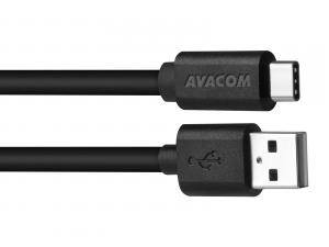 Kabel USB (2.0), USB A M- USB C M, 1m, černý, Avacom