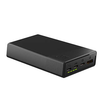 Green Cell, Power Bank, PowerPlay20S, Li-Pol, 5/9/12V, nabíjení mobilních telefonů aj., PBGC03S, 2000mAh, 3x USB-C, 1xUSB-A, černá
