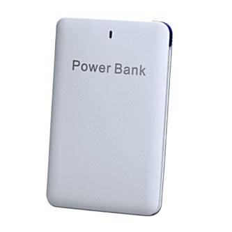 Powerbanka, slim, Li-ion, 5V, 2500mAh, nabíjení mobilních telefonů aj., SLIM, microUSB a lightning konektor, bílá