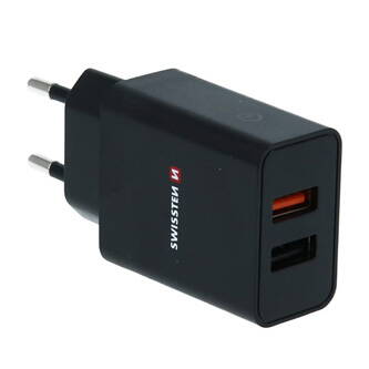 Síťový adaptér SWISSTEN 23W, 2 porty, USB-A