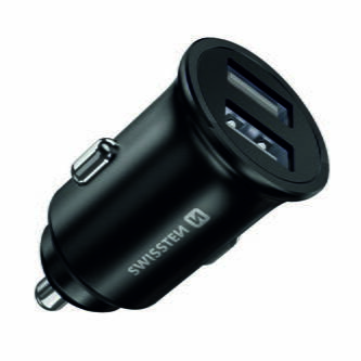 Adaptér do auta SWISSTEN 24W, 2 porty, USB-A