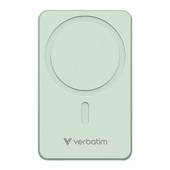 Verbatim, power banka s bezdrátovým nabíjením, 5V, nabíjení telefonu, 32226, 5000mAh, magnetické připevnění, zelená
