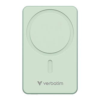 Verbatim, power banka s bezdrátovým nabíjením, 5V, nabíjení telefonu, 32228, 10000mAh, magnetické připevnění, Zelená
