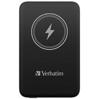 Verbatim, power banka s bezdrátovým nabíjením, 5V, nabíjení telefonu, 32245, 10 000mAh, magnetické připevnění, černá