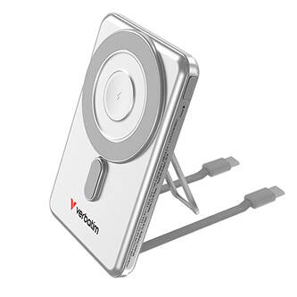 Verbatim, powerbanka, Charge ,n, Go 2C se dvěma kabely, 5V, nabíjení telefonu, 32276, 5 000mAh, magnetické připevnění, stříbrná