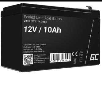 Green Cell bezpečnostní bezúdržbová baterie AGM VRLA 12V 10Ah pro UPS jednotky