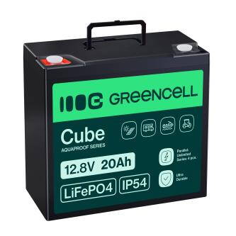 Green Cell CUBE LiFePO4 20Ah 12.8V 256Wh lithium Iron fosfátová baterie pro traktor, elektrická vozidla