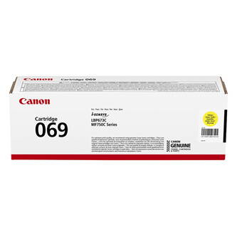 Canon originální toner 069Y, yellow, 1900str., 5091C002, Canon MF752Cdw, 754Cdw, LBP673Cdw, O