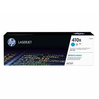 HP originální toner CF411X, cyan, 5000str., HP 410X, high capacity, HP LJ Pro M452, LJ Pro MFP M477, 650g, O