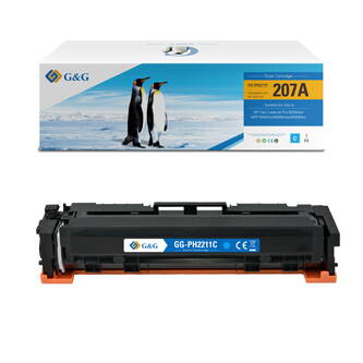 G&G kompatibilní toner s W2211A, cyan, 1250str., NT-PH2211C, HP 207A, pro HP Color LaserJet Pro M255, MFP M282, M283, N