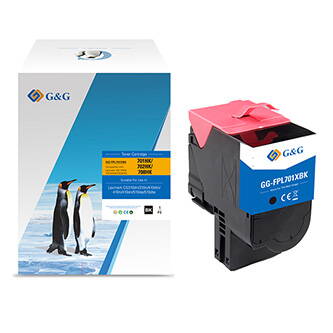 G&G kompatibilní toner s 70C2HK0, black, 4000str., NT-CL701XFBK, high capacity, return, pro Lexmark CS510de, CS410dn, CS310dn, CS3