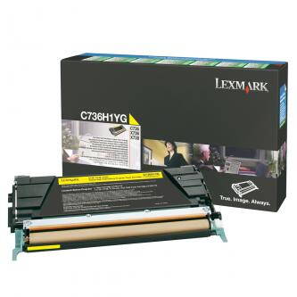 Lexmark originální toner C736H1YG, yellow, 10000str., high capacity, return, Lexmark C736, X736, X738, O