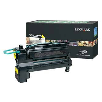 Lexmark originální toner X792X1YG, yellow, 20000str., return, Lexmark X792 serie, O