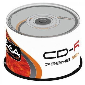 Omega Freestyle CD-R, OF50, 100, 700MB, 52x, 80min., 12cm, bez možnosti potisku, cake box, Standard, pro archivaci dat, DOPRODEJ